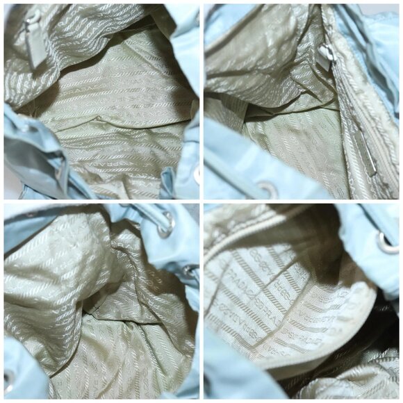 PRADA Backpack Nylon Light Blue Silver Auth 141519 - Picture 15 of 16